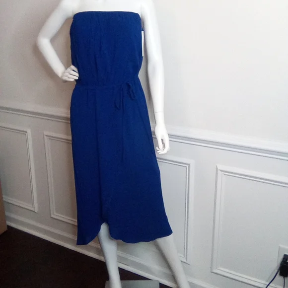 Ella Moss Blue Shoulder Sundress Cocktail - Picture 1 of 7